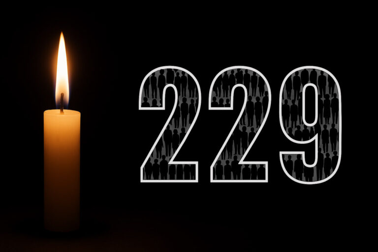 29 октября 2024 года. Хроника катастрофы, изменившей Валенсийское сообщество Одна свеча на чёрном фоне и число 229, составленное из силуэтов людей, в память о погибших во время шторма DANA в Валенсийском сообществе.