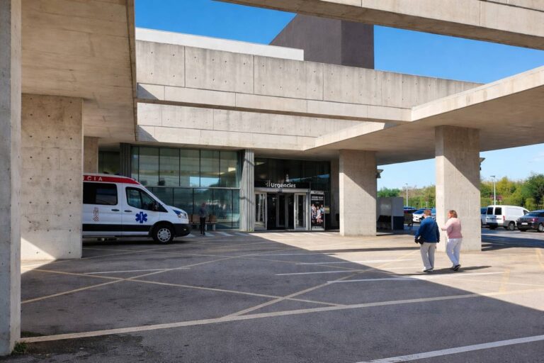 91-летняя пациентка 14 часов ждала транспорт из больницы Дении (Dénia) Вход в отделение неотложной помощи госпиталя Дении (Urgencias), провинция Аликанте