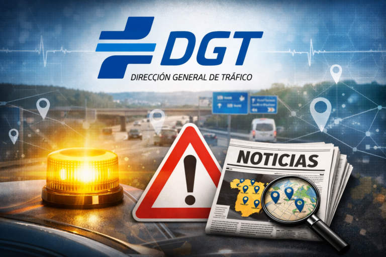 «Новости DGT: аварийный маяк V16, карта Испании и дорожная символика Dirección General de Tráfico»