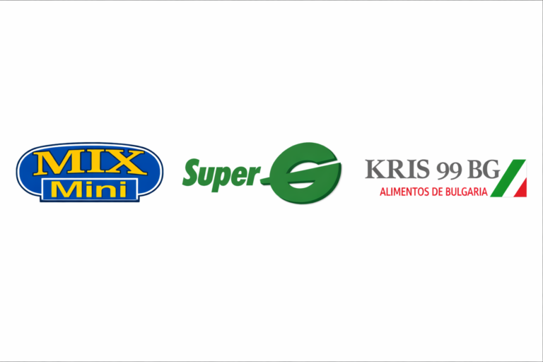Магазины восточно-европейских продуктов в Дении Логотипы магазинов Mini Mix, Super G и Kris 99 BG в Дении