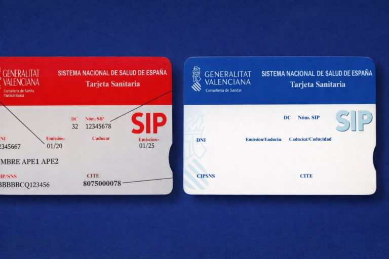 Старая и новая SIP-карта в Валенсии: красная и синяя версии