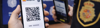 Цифровое удостоверение личности MiDNI в Испании с QR-кодом на смартфоне
