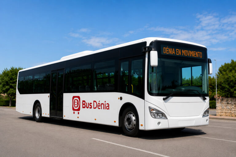 С 1 июля BusDénia становится платным: новые тарифы, проездные и изменения маршрутов на время Festa Major Новый автобус Bus Dénia перед запуском обновлённого общественного транспорта в Дении