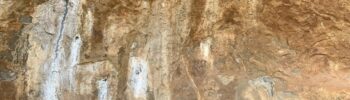 Наскальные рисунки в Абриго де Пинос (Abric de Pinos) в Бениссе на скальной стене памятника доисторического искусства
