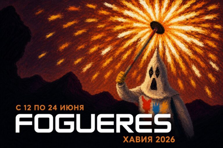 Афиша праздника Fogueres de Sant Joan 2026 в Хавии с программой мероприятий с 12 по 24 июня
