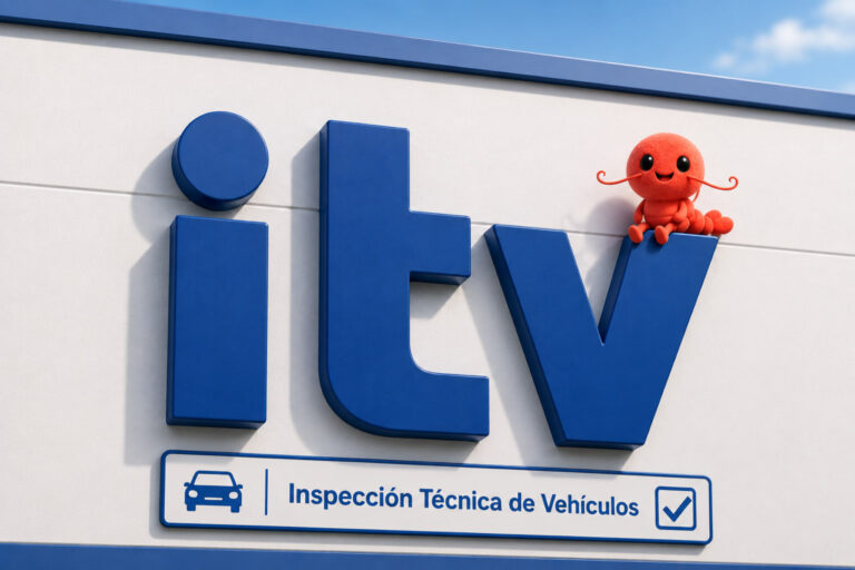 ITV в Испании — логотип технического осмотра автомобиля и Креветыч