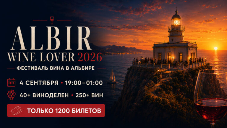 Albir Wine Lover 2026 — фестиваль вина в Альбире 4 сентября