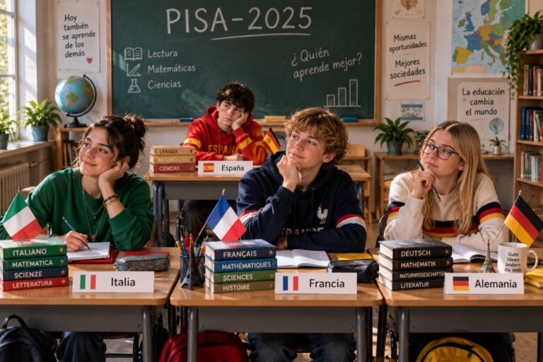 PISA-2025: школьники Испании, Италии, Франции и Германии в классе